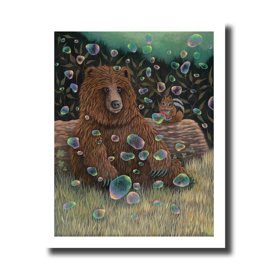 REPRODUCTION-"Baby Bear Makes A Friend"